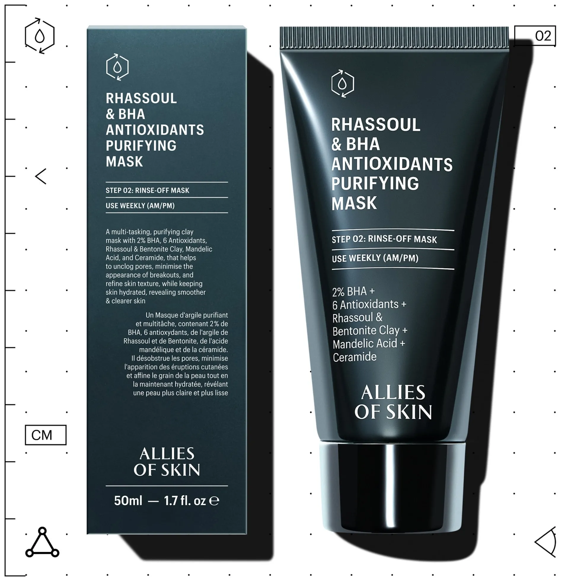 Allies of Skin Rhassoul & BHA Antioxidants Purifying Mask 50ml