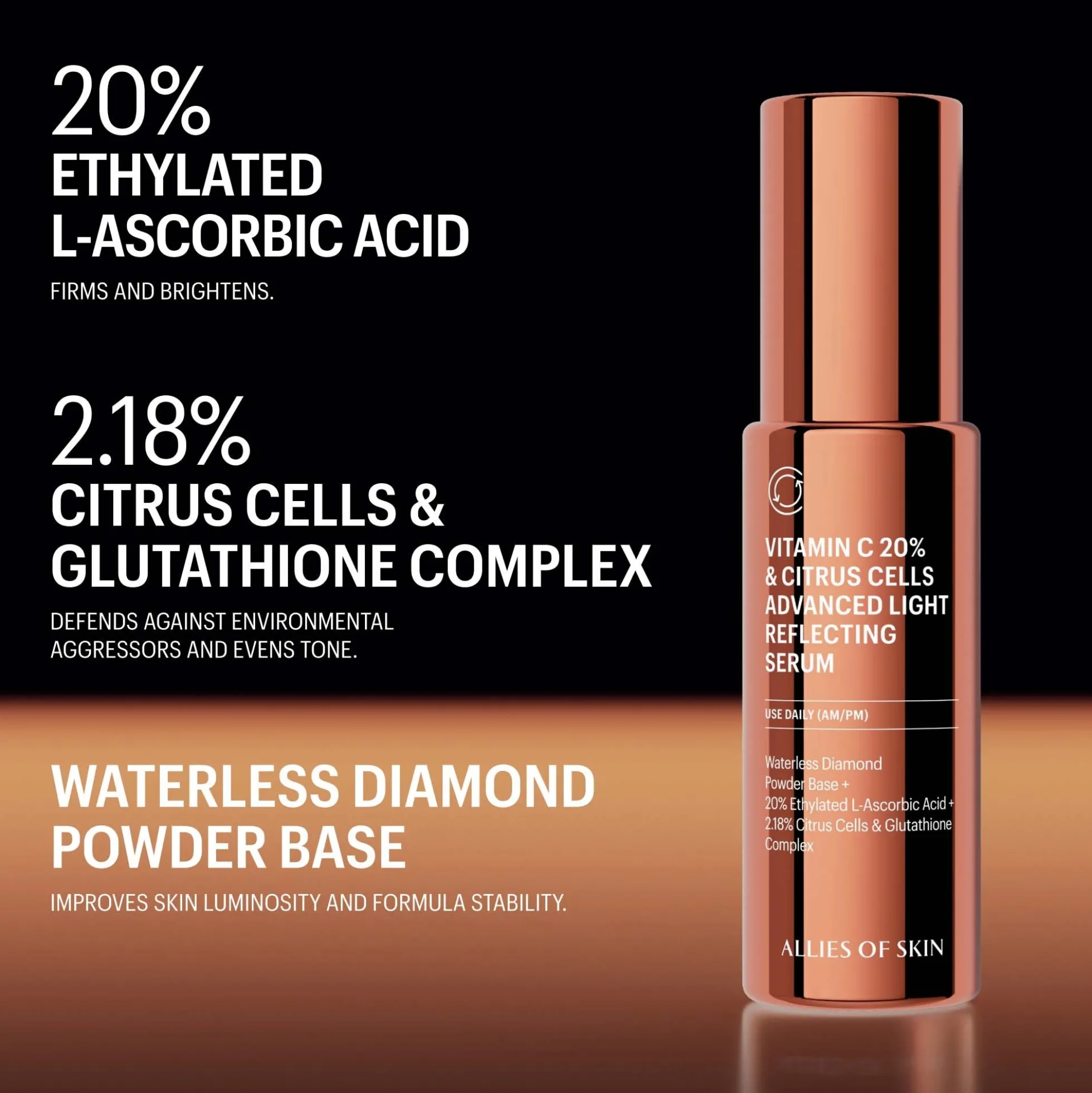 Allies of Skin Vitamin C 20% & Citrus Cells Advanced Firm + Glow Serum 1fl. oz