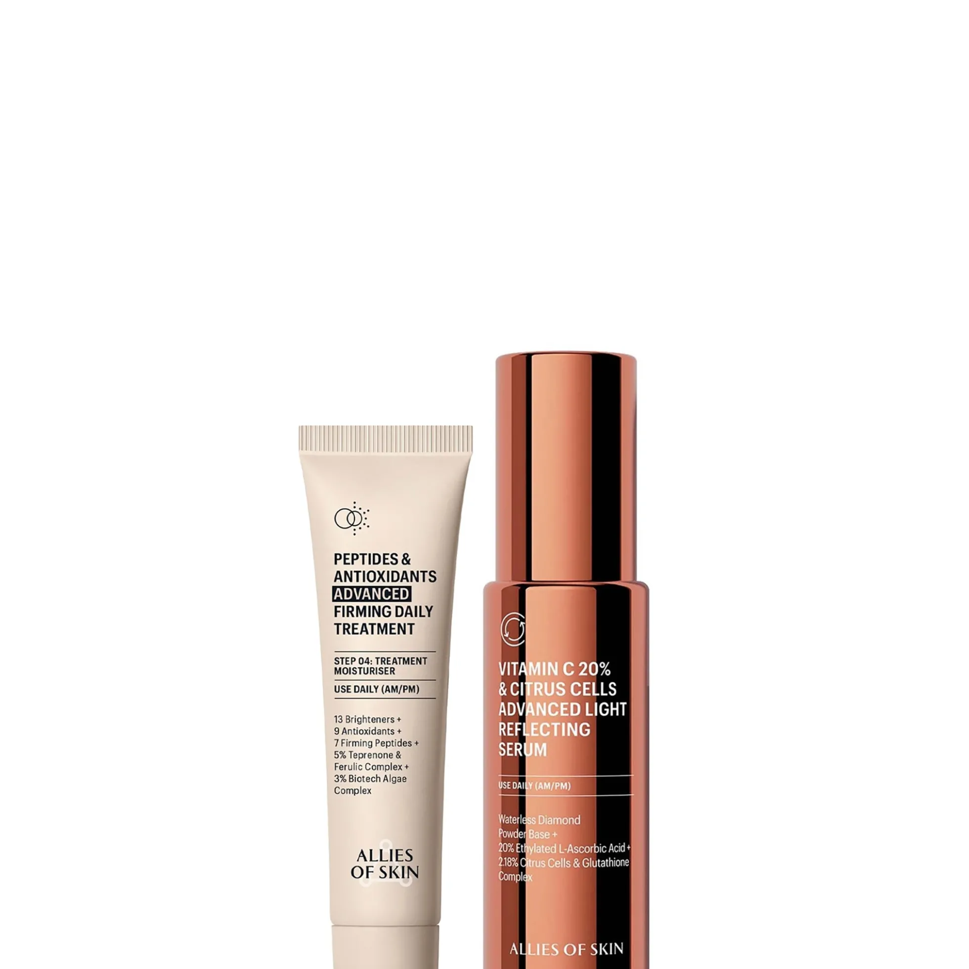 Allies of Skin Vitamin C Serum 30ml + Advanced Firming Daily Treatment 20ml Duo