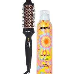 Amika Blowout Babe Thermal Brush + The Shield Anti-Humidity Spray Duo