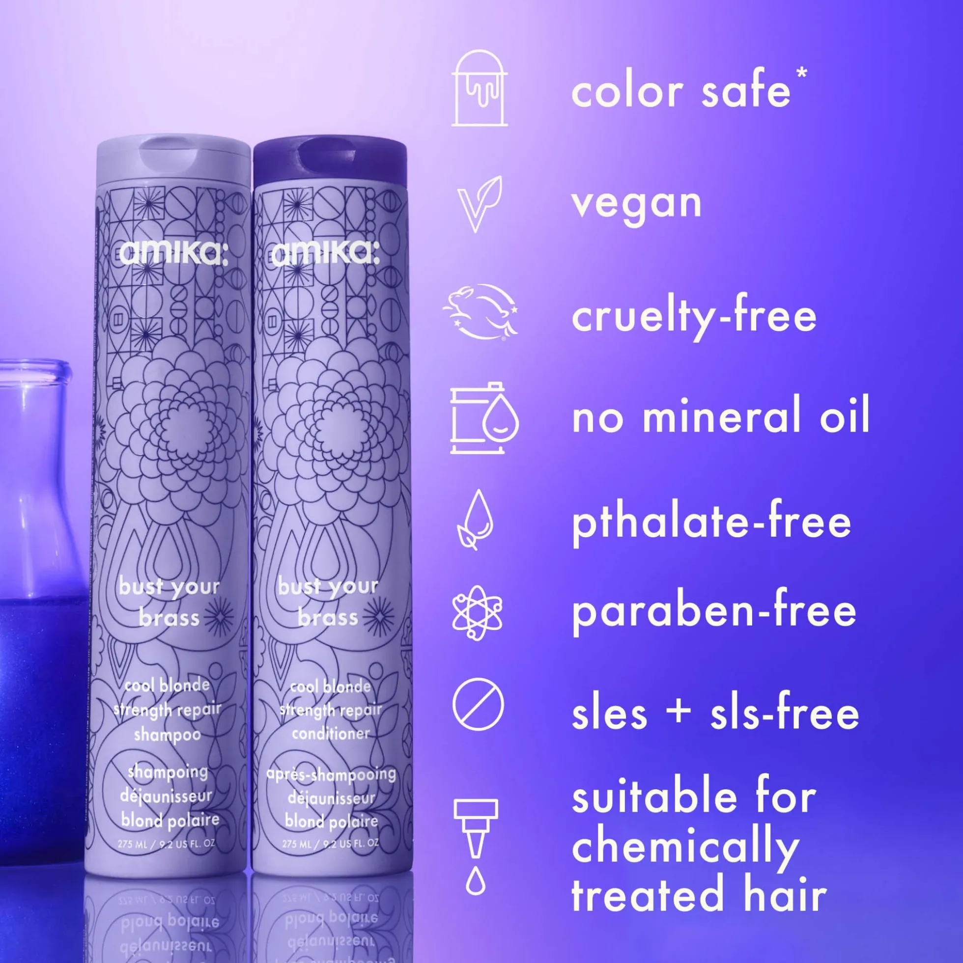 Amika Bust Your Brass Toning + Strength Repair Conditioner 275Ml