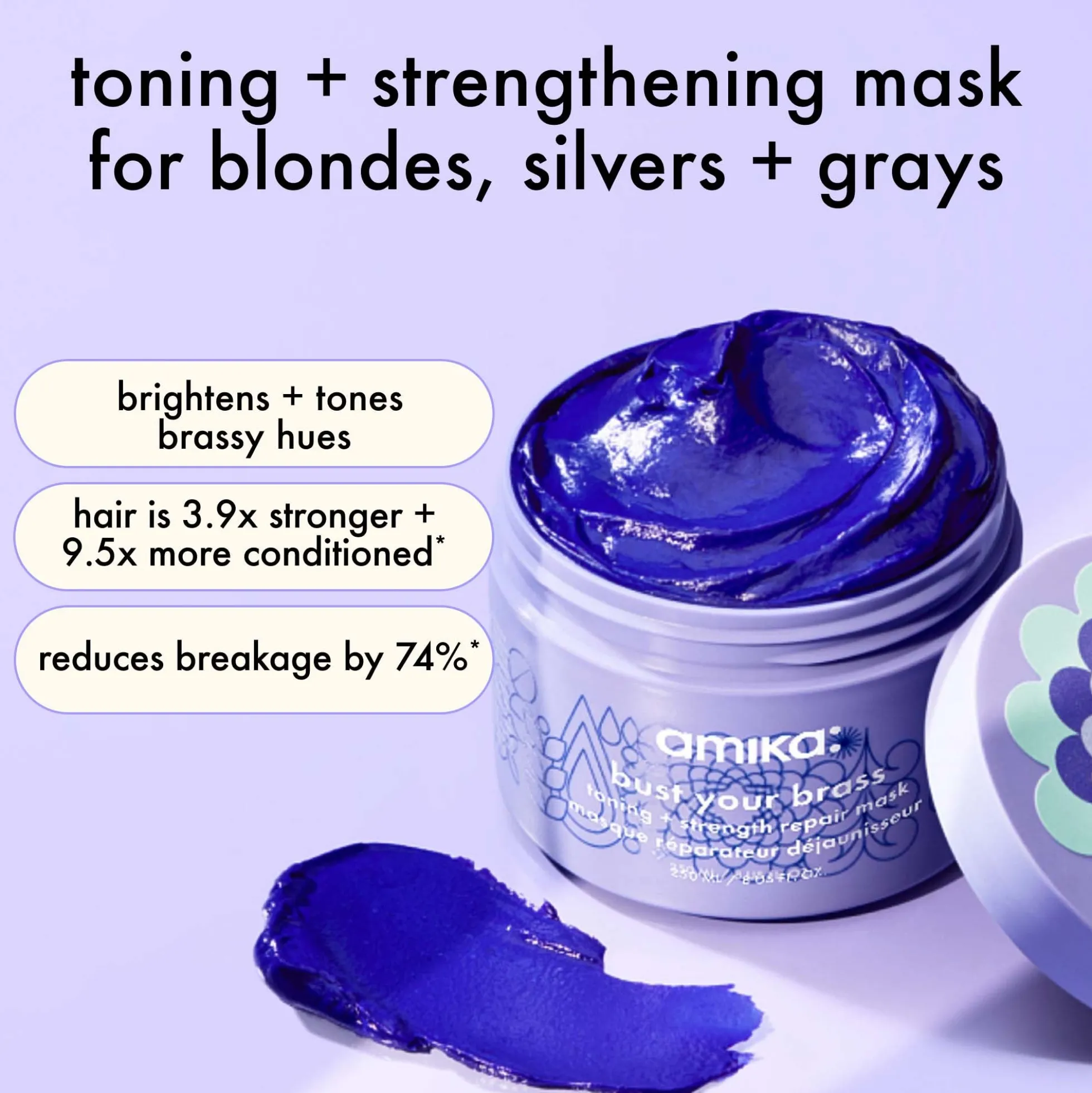 Amika Bust Your Brass Toning + Strength Repair Mask 250ml