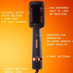 Amika Double Agent 2-in-1 Blow Dryer + Straightening Brush UK