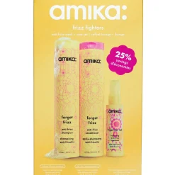 Amika Frizz Fighters Anti-Frizz Wash + Care Set 610ml (Worth £66)