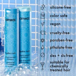Amika Hydro Rush Intense Moisture Shampoo with Hyaluronic Acid 275ml