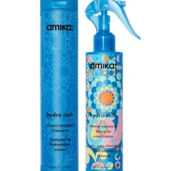 Amika Hydro Rush Shampoo + Hydro Rush Leave In Conditioner