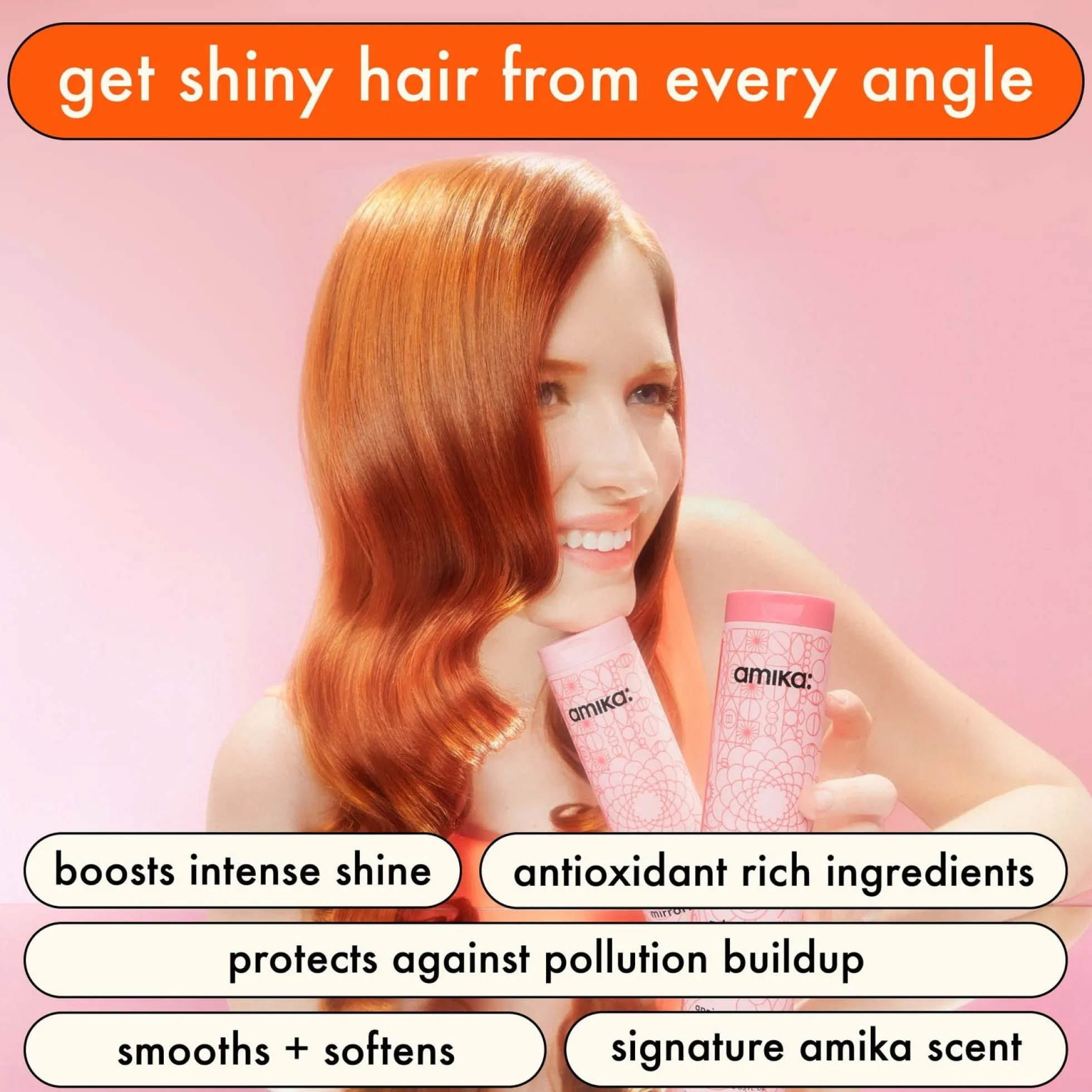 amika Mirrorball High Shine + Protect Antioxidant Shampoo 275ml