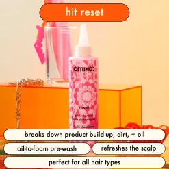 amika Reset Pink Charcoal Scalp Cleansing Oil