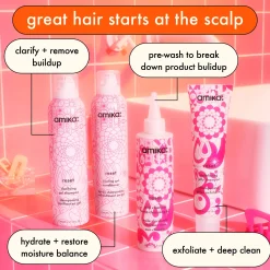 amika Reset Pink Charcoal Scalp Cleansing Oil
