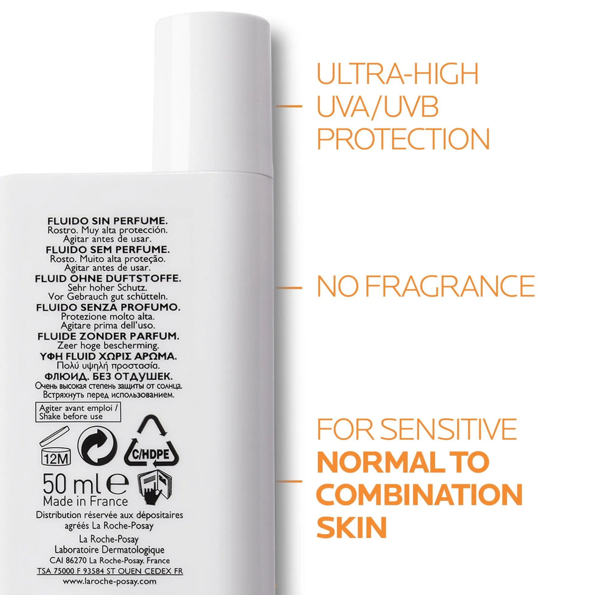 Anthelios UVMune 400 Invisible Fluid Non-Perfumed Suncream SPF50+ Duo