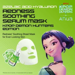 Anua K-Pop Demon Hunters Azelaic Acid Hyaluron Redness Soothing Serum Mask 28ml (1Pc)