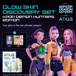 Anua K-Pop Demon Hunters Glow Skin Discovery Set (Worth £30.00)