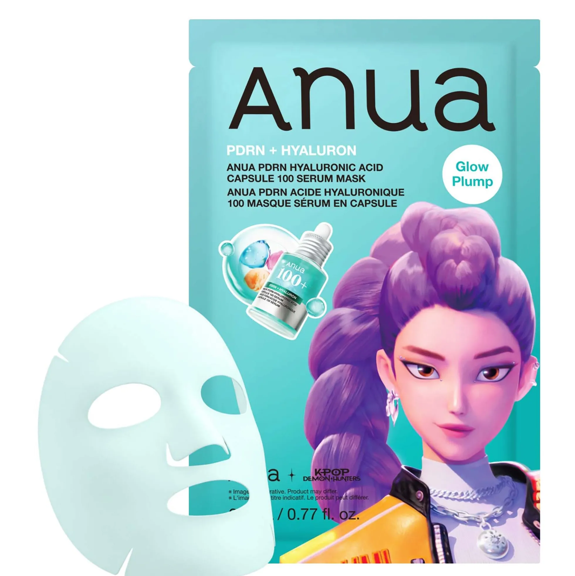Anua K-Pop Demon Hunters PDRN Hyaluronic Acid Capsule 100 Serum Mask 28ml (1Pc)