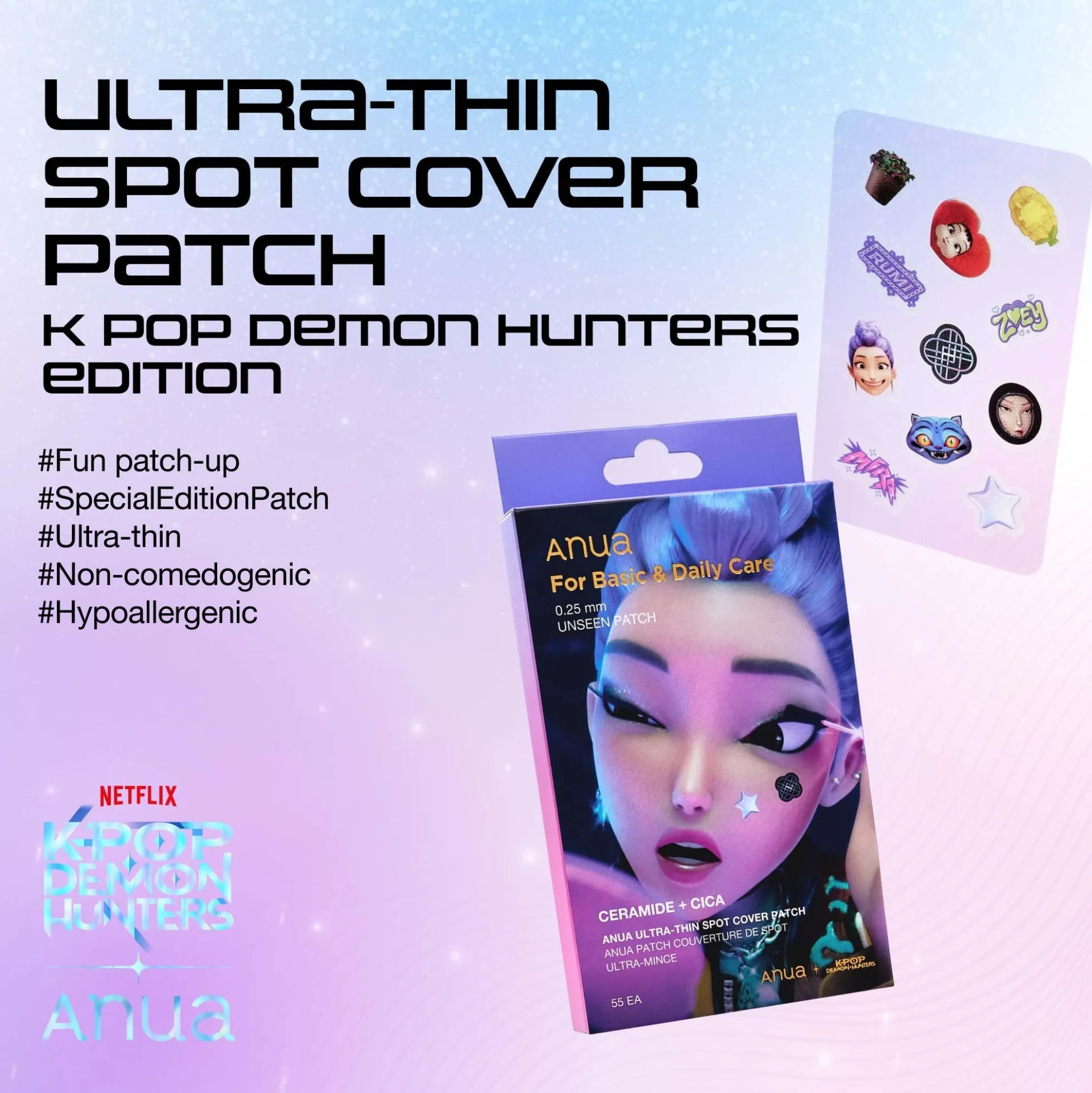 Anua KPop Demon Hunters Ultra-Thin Spot Cover Patch 55EA
