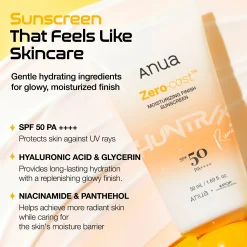 Anua KPop Demon Hunters Zero-Cast Moisturising Finish SPF50 Sunscreen 50ml