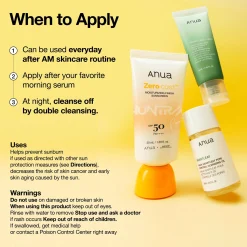 Anua KPop Demon Hunters Zero-Cast Moisturising Finish SPF50 Sunscreen 50ml