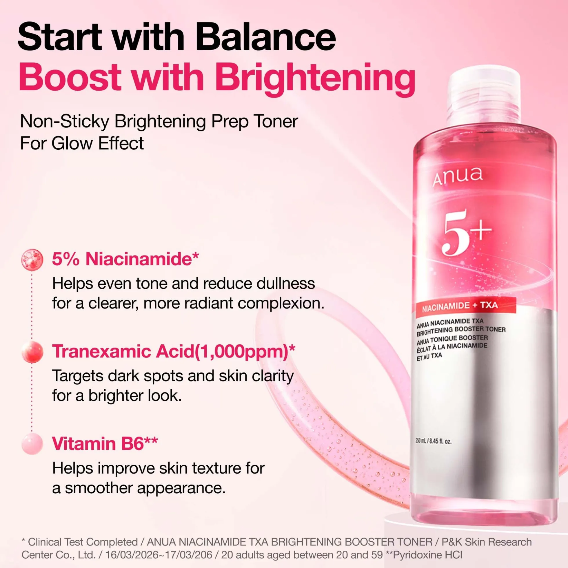 Anua Niacinamide 5 TXA Brightening Booster Toner 250ml