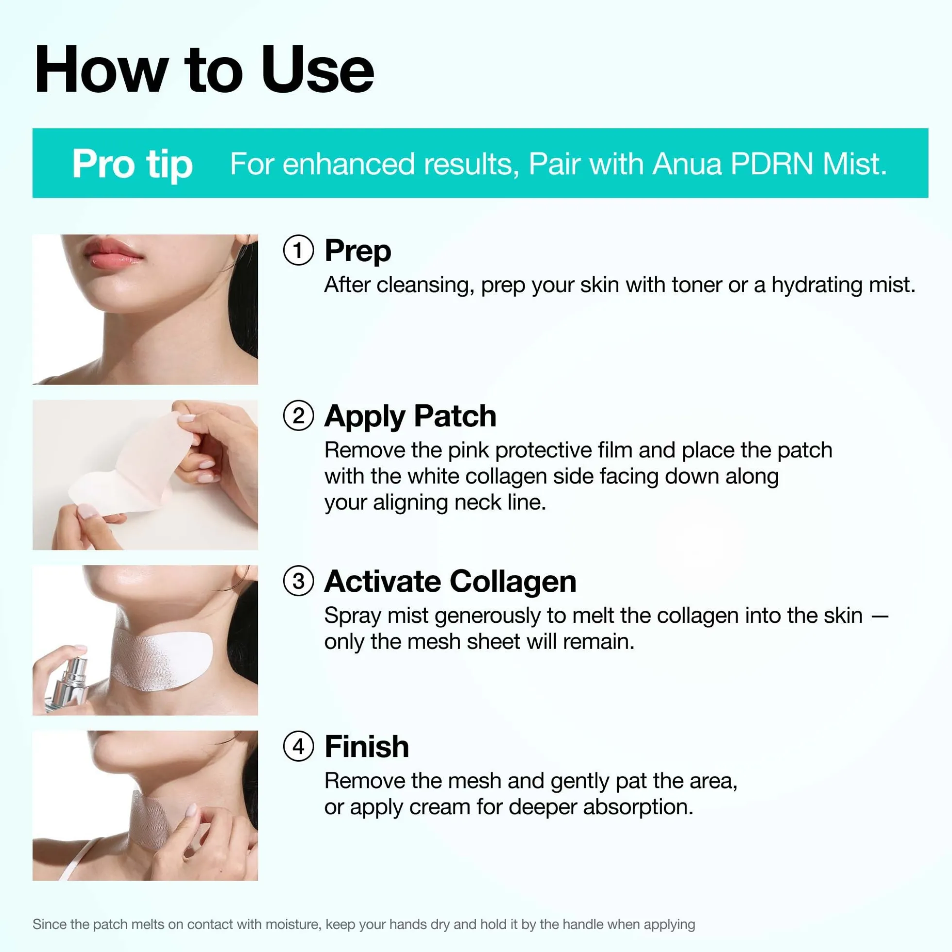 Anua PDRN Collagen Melting Patch For Neck (4 Pack)