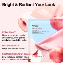 Anua Peach 70 Niacin Brightening Collagen Mask (4 Sheets) 38g