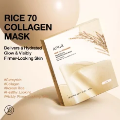 Anua Rice 70 Glow Collagen Mask (4 Sheets) 38g