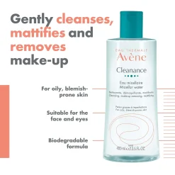 Avène Cleanance Micellar Water for Blemish-Prone Skin 400ml