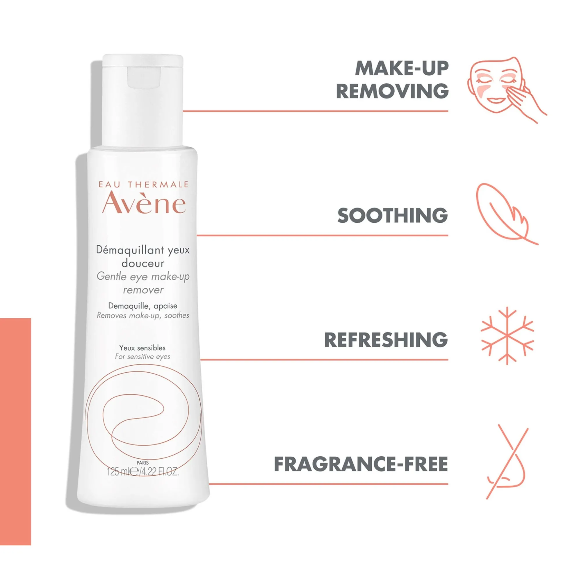 Avène Gentle Eye Make-Up Remover for Sensitive Skin 125ml