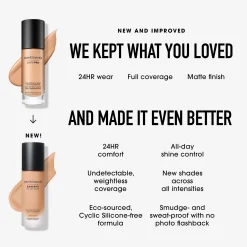bareMinerals Barepro 24Hr Matte Comfort Liquid Foundation Mineral Spf20 30ml (various shades)