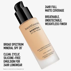 bareMinerals Barepro 24Hr Matte Comfort Liquid Foundation Mineral Spf20 30ml (various shades)