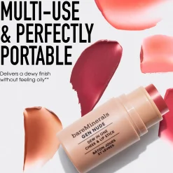 bareMinerals Gen Nude Dew-In-One Cheek & Lip Stick (Various Shades)