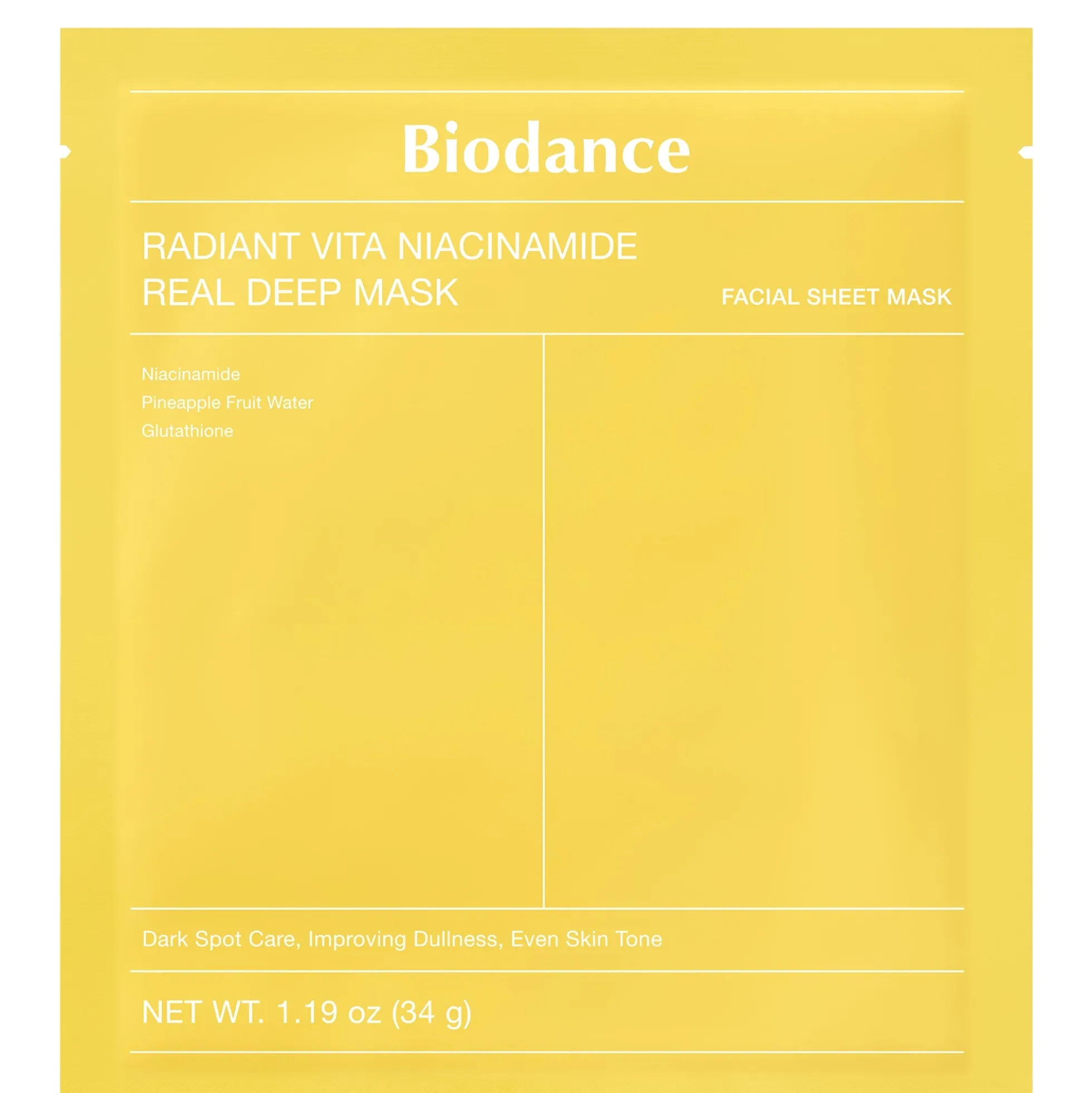 Biodance Radiant Vita Niacinamide Real Deep Mask (4 Pack)