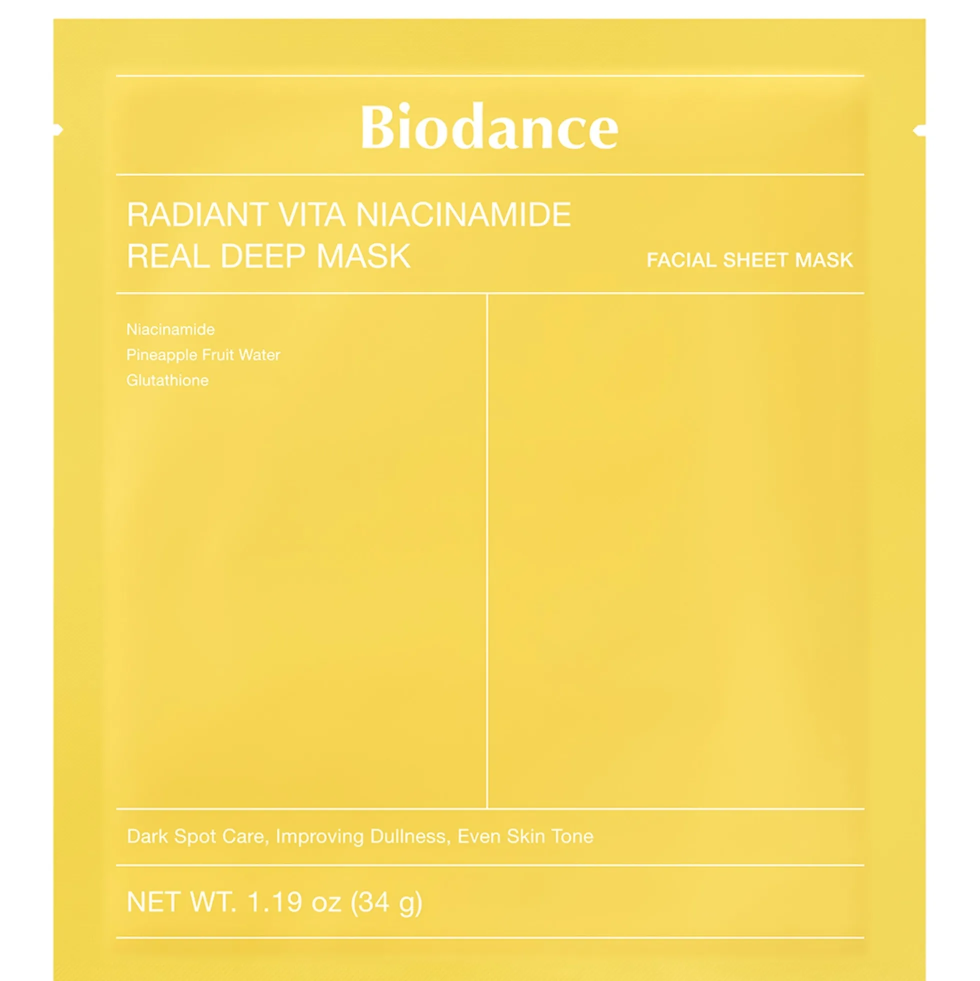 Biodance Radiant Vita Niacinamide Real Deep Mask (4 Pack)