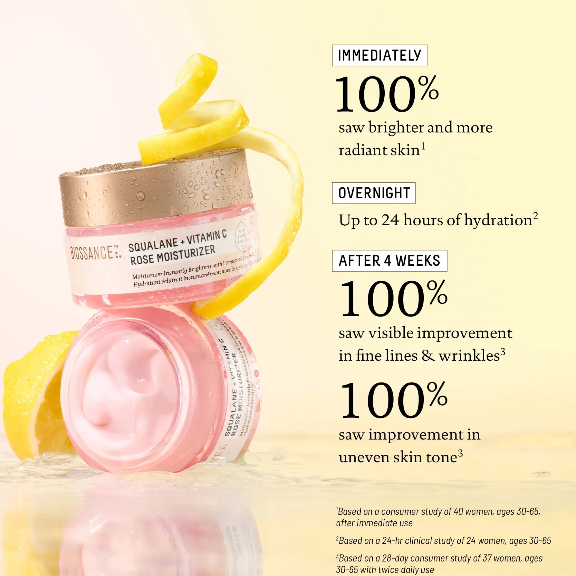 Biossance Squalane and Vitamin C Rose Moisturiser 50ml