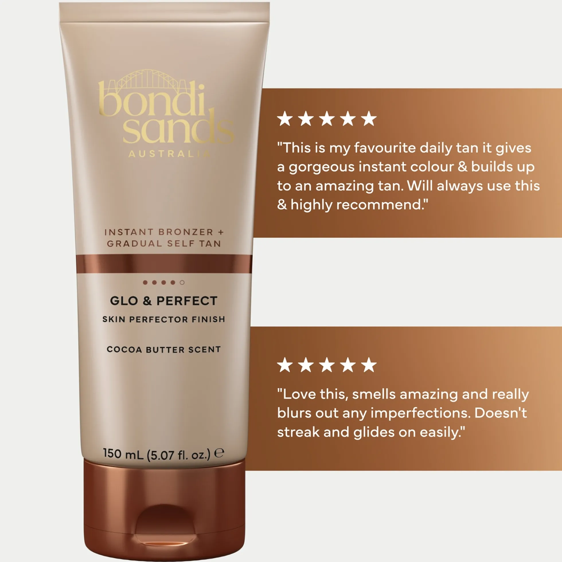 Bondi Sands Glo and Perfect Instant Bronzer and Gradual Self Tan 150ml