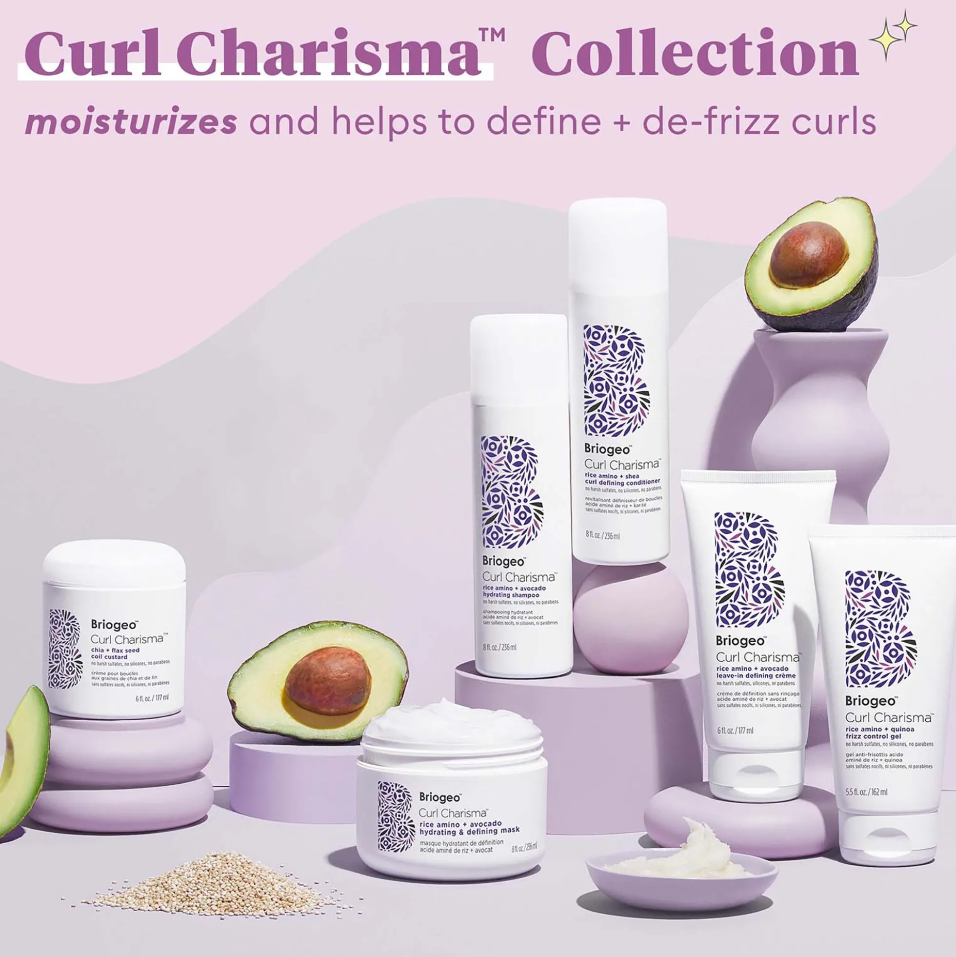 Briogeo Curl Charisma Rice Amino and Avocado Leave–In Defining Crème 177ml