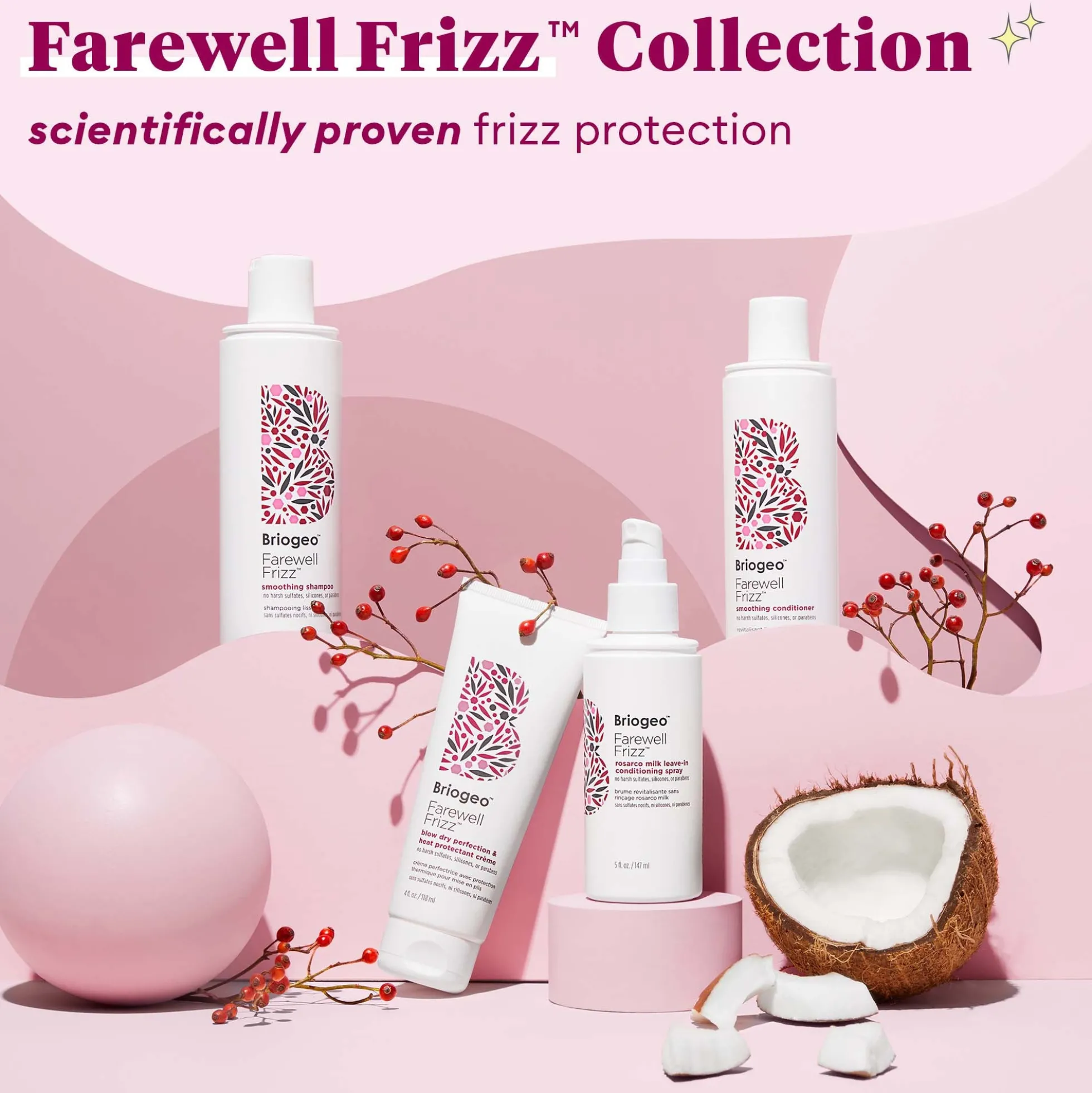 Briogeo Farewell Frizz Blow Dry Perfection & Heat Protectant Cream 118ml