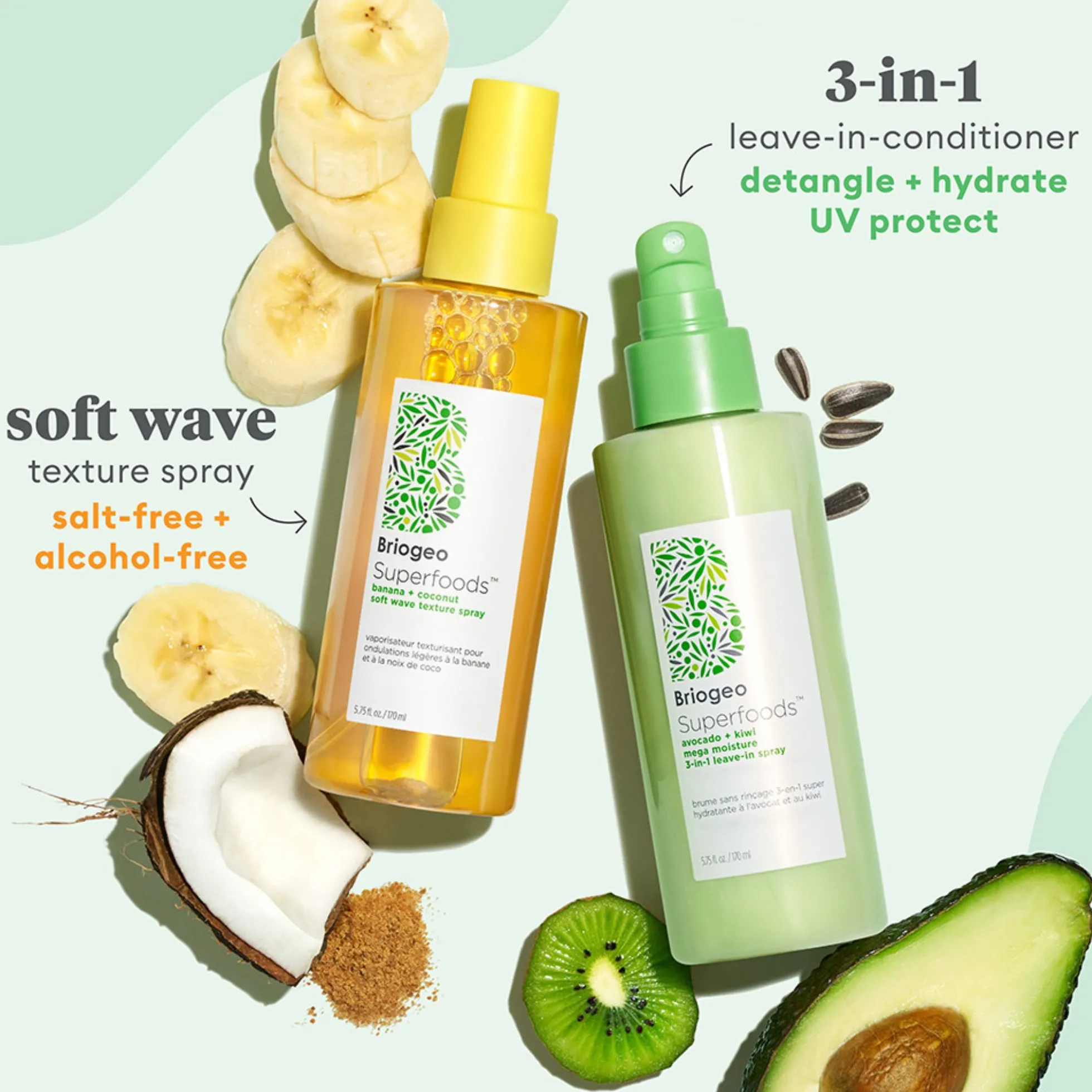 Briogeo Superfoods Avocado and Kiwi Mega Moisture 3-In-1 Leave-In Spray 170ml