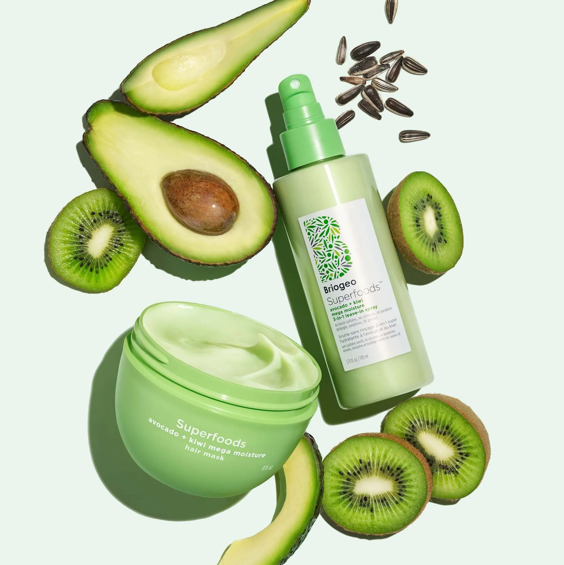 Briogeo Superfoods Avocado and Kiwi Mega Moisture 3-In-1 Leave-In Spray 170ml