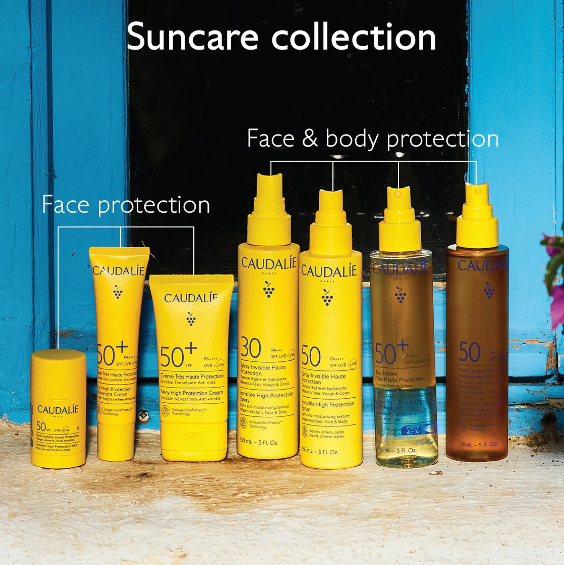 Caudalie High Protection Glow Sun Oil SPF50 for Face, Body & Hair 150ml