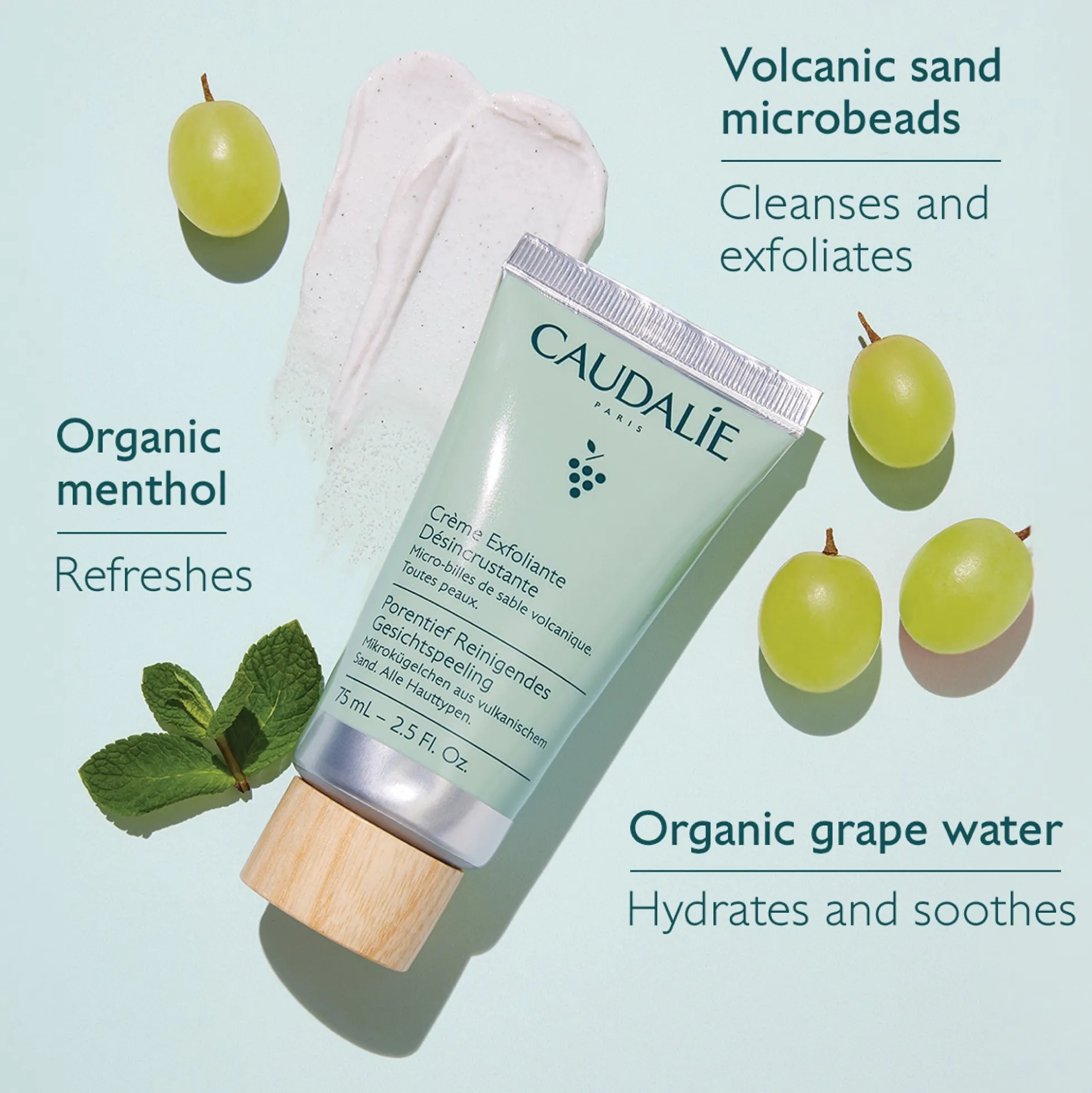Caudalie Vinoclean Deep Cleansing Exfoliator 75ml