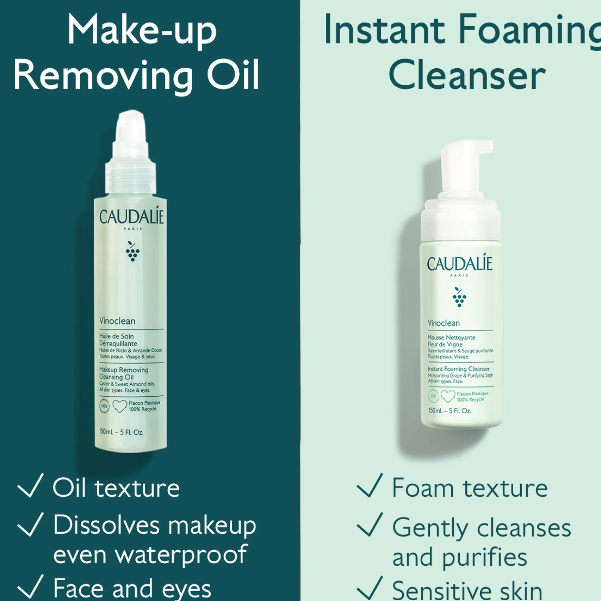 Caudalie Vinoclean Makeup Removing Cleansing Oil 150ml