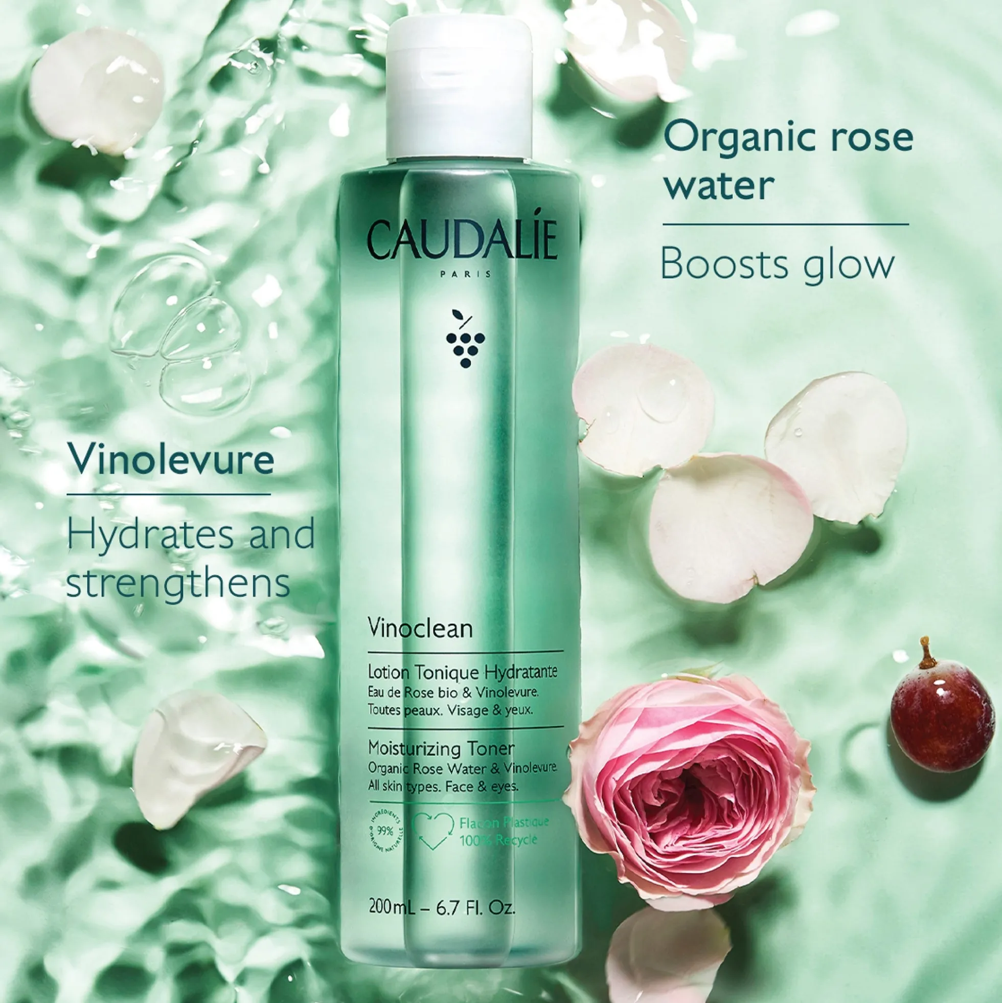 Caudalie Vinoclean Supersize Moisturising Toner 400ml (Worth £30.00)