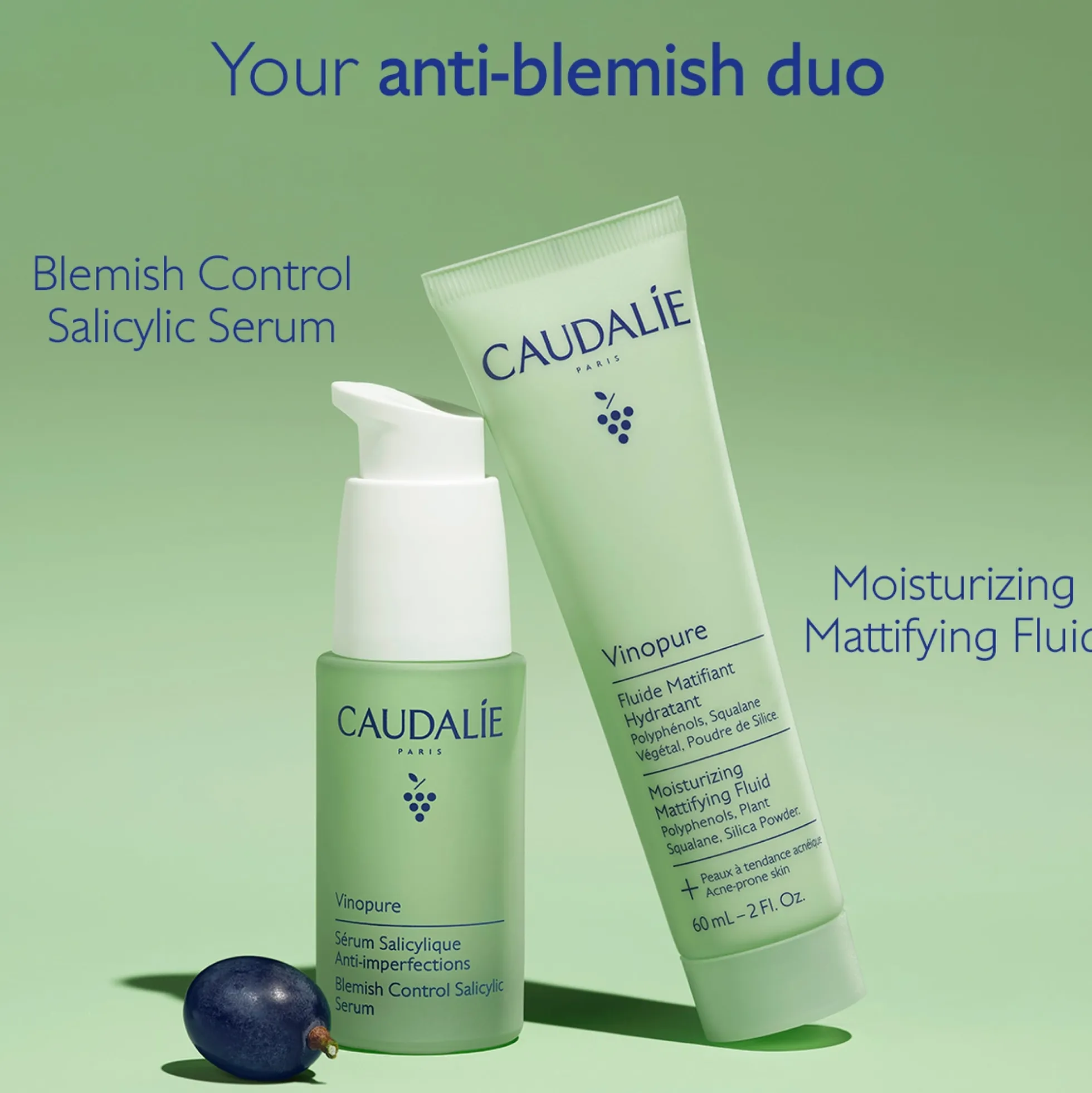 Caudalie Vinopure Moisturizing Mattifying Fluid 60ml