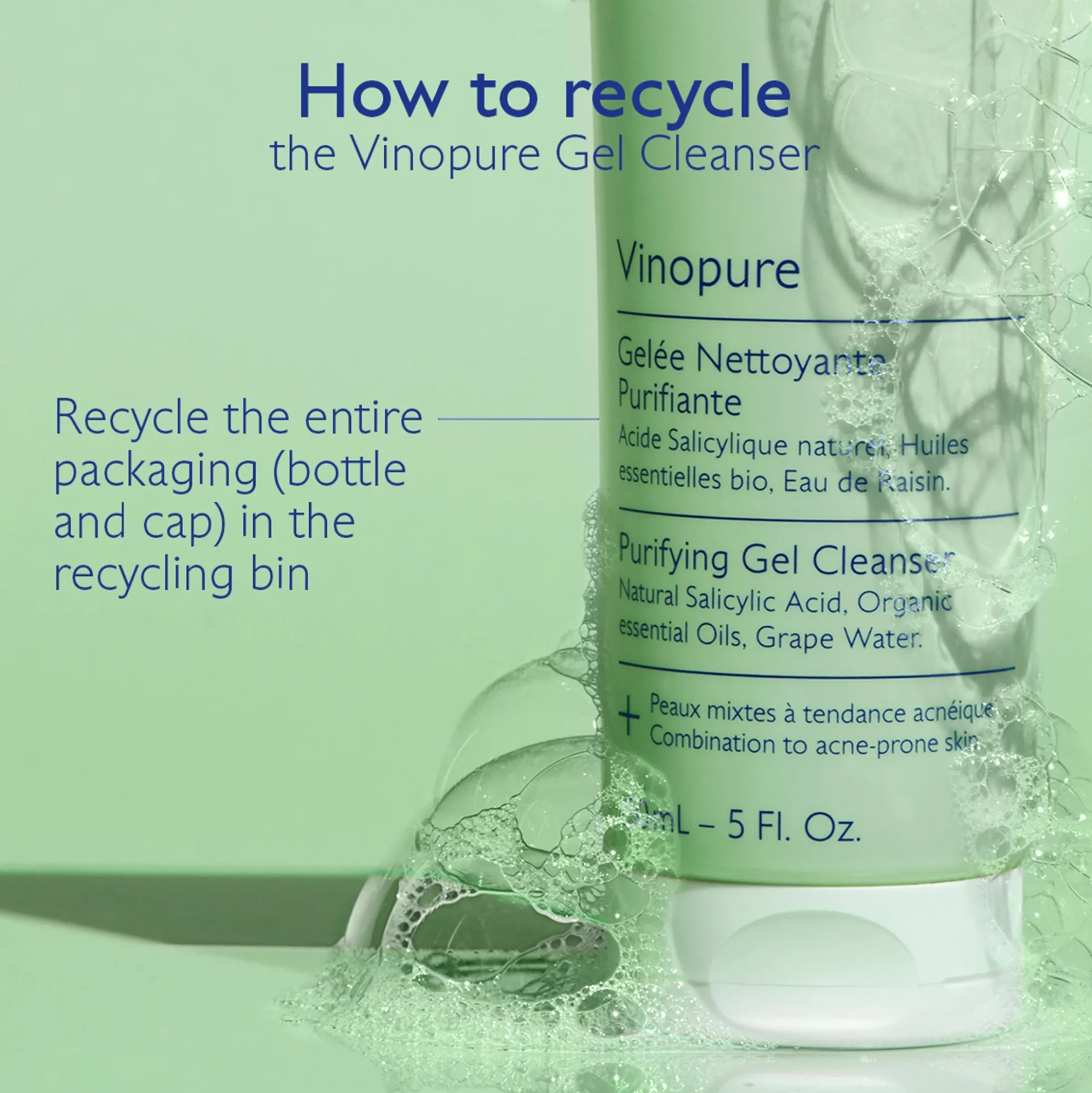Caudalie Vinopure Purifying Gel Cleanser 150ml