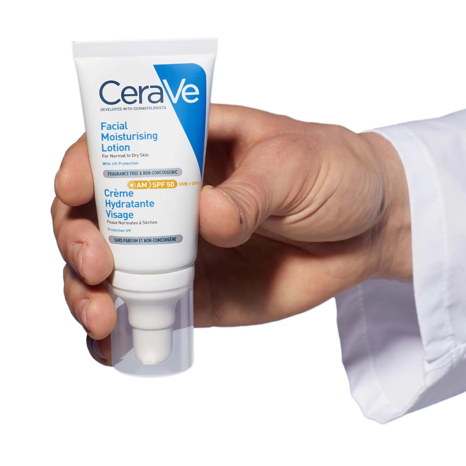 CeraVe AM Facial Moisturising Lotion SPF50 for Normal to Dry Skin 52ml