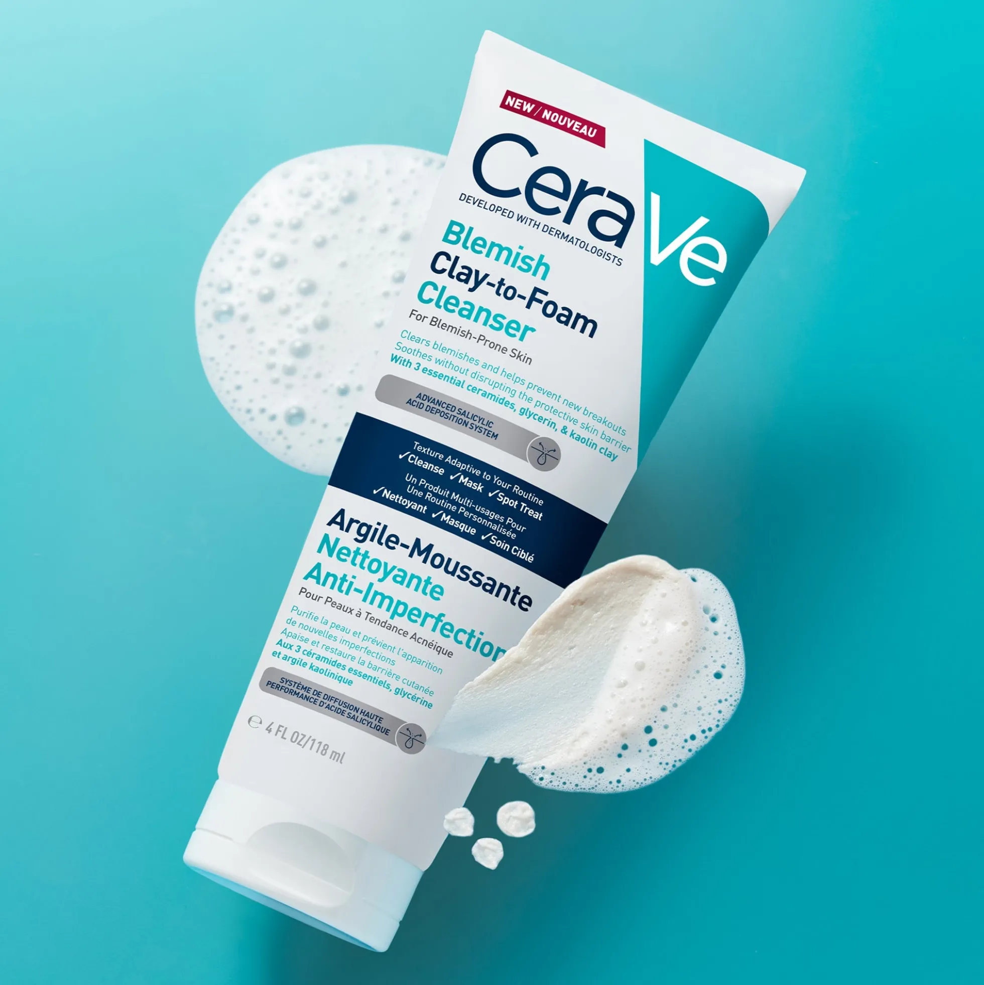 CeraVe Blemish Clay To Foam Cleanser 118ml
