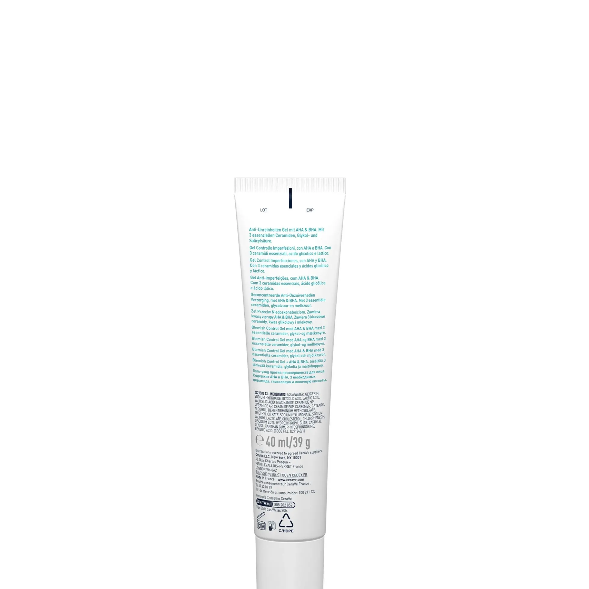 CeraVe Blemish Control Gel Moisturiser with 2% Salicylic Acid & Niacinamide for Blemish-Prone Skin 40ml