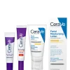 CeraVe Daily Care Routine for First Signs of Ageing, Eye Cream, Vitamin C Serum and Moisturiser with SPF50