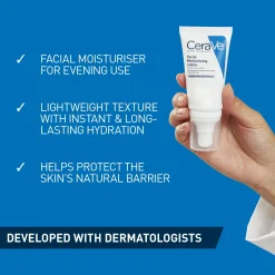 CeraVe Day & Night Facial Moisturising Duo for Dry Skin with SPF 50 and Niacinamide