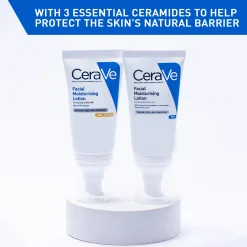 CeraVe Day & Night Facial Moisturising Duo for Dry Skin with SPF 50 and Niacinamide