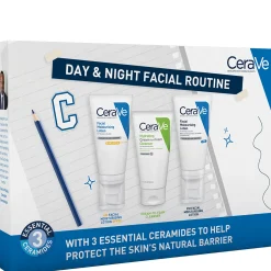 CeraVe Day & Night Facial Routine?: Hydrating Cleanser, SPF and Moisturiser Set